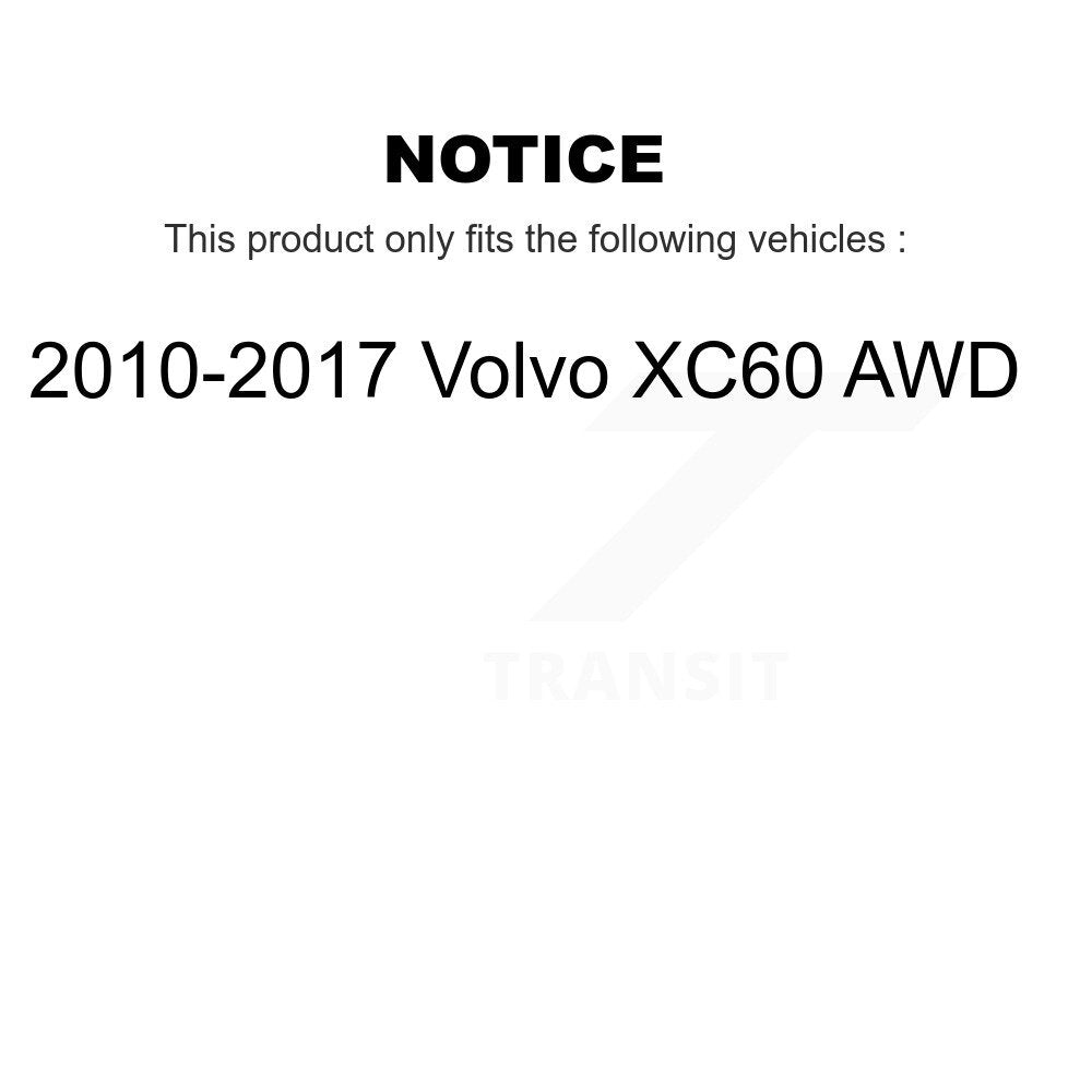 Wheel Bearing And Hub Assembly Rear Pair For 2010-2017 Volvo XC60 AWD