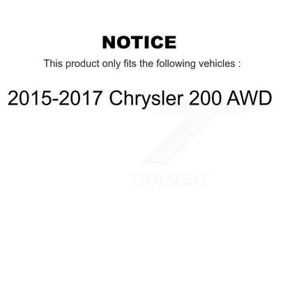 Wheel Bearing & Hub Assembly Front Rear Kit For 2015-2017 Chrysler 200 AWD
