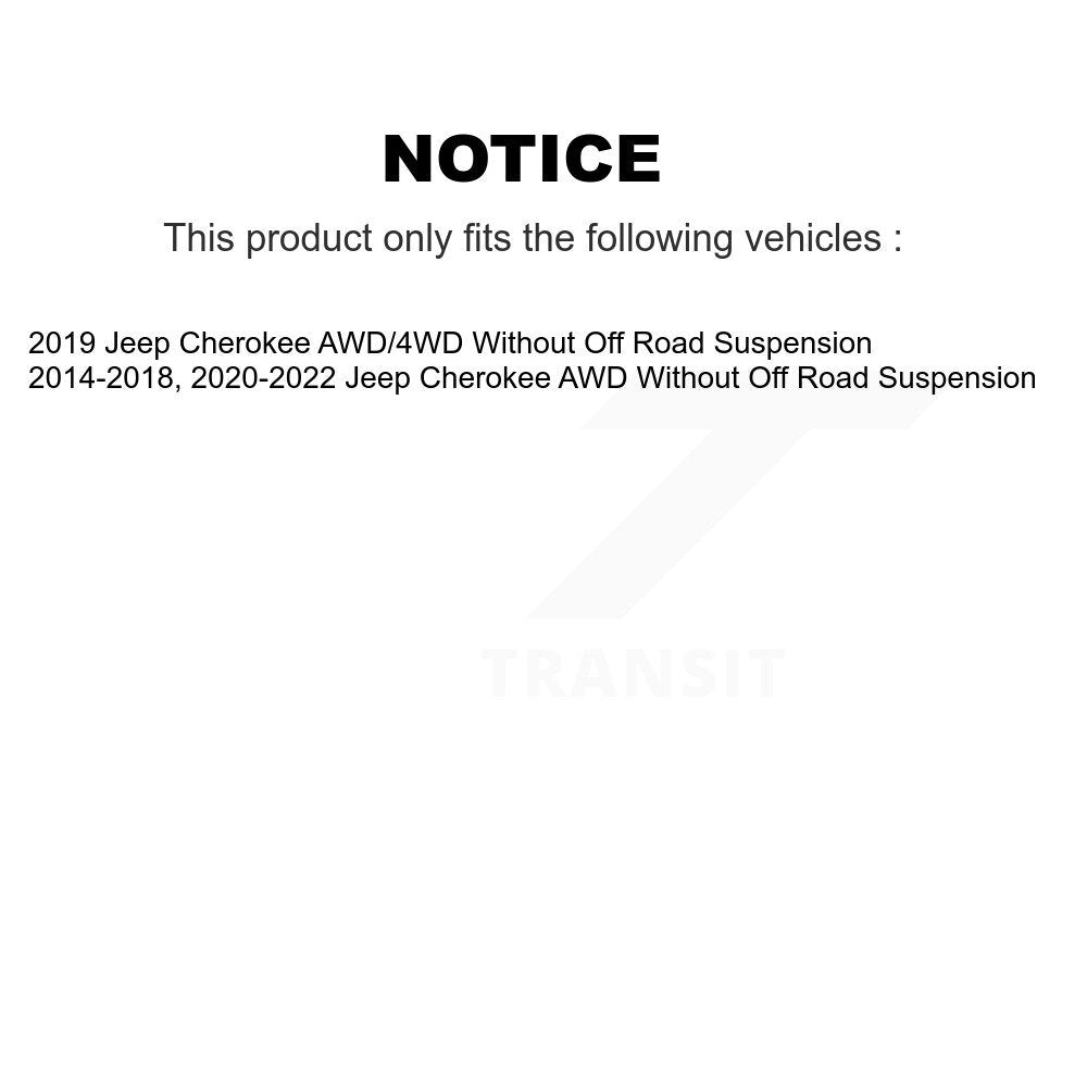 Wheel Bearing & Hub Assembly Front Rear Kit For Jeep Cherokee