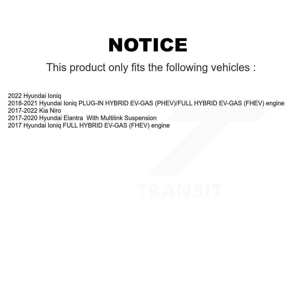 Wheel Bearing & Hub Assembly Front Rear Kit For Hyundai Elantra Ioniq Kia Niro
