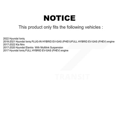 Wheel Bearing & Hub Assembly Front Rear Kit For Hyundai Elantra Ioniq Kia Niro