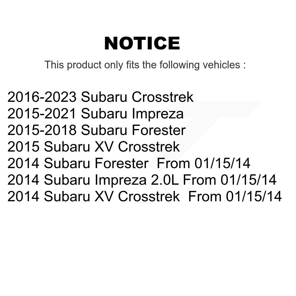 Wheel Bearing & Hub Assembly Front Pair For Subaru Crosstrek Forester Impreza XV