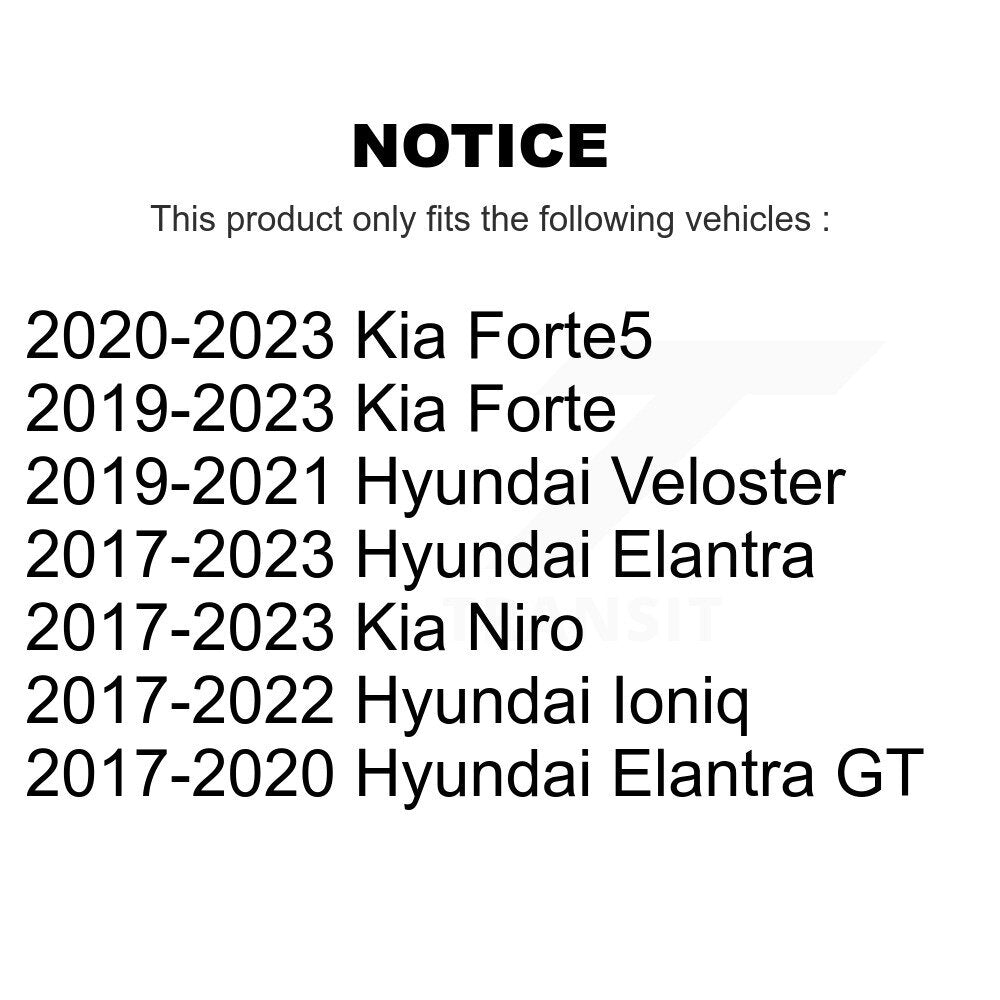Wheel Bearing And Hub Assembly Front Pair For Hyundai Elantra Kia Forte Ioniq GT