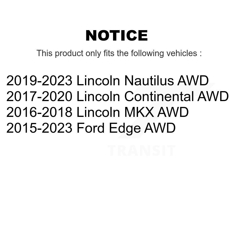 Wheel Bearing And Hub Assembly Rear Pair For Ford Edge Lincoln Nautilus MKX