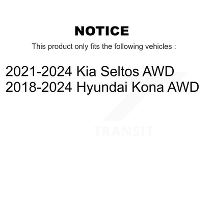 Wheel Bearing And Hub Assembly Rear Pair For Hyundai Kona Kia Seltos AWD