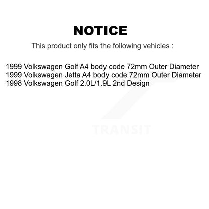Wheel Bearing And Hub Assembly Front Rear Kit For Volkswagen Jetta Golf