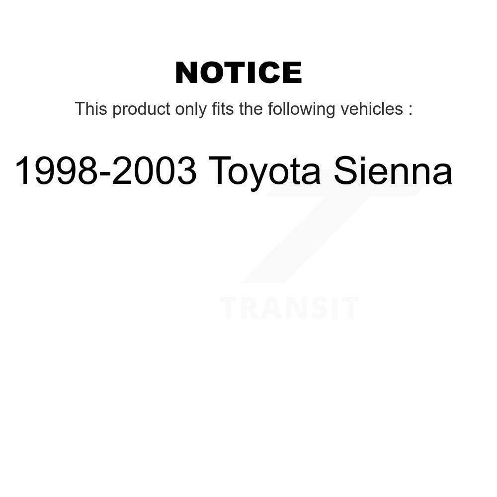 Wheel Bearing And Hub Assembly Front Rear Kit For 1998-2003 Toyota Sienna