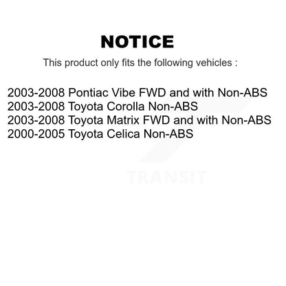 Wheel Bearing Hub Assembly Front Rear Kit For Toyota Corolla Matrix Pontiac Vibe