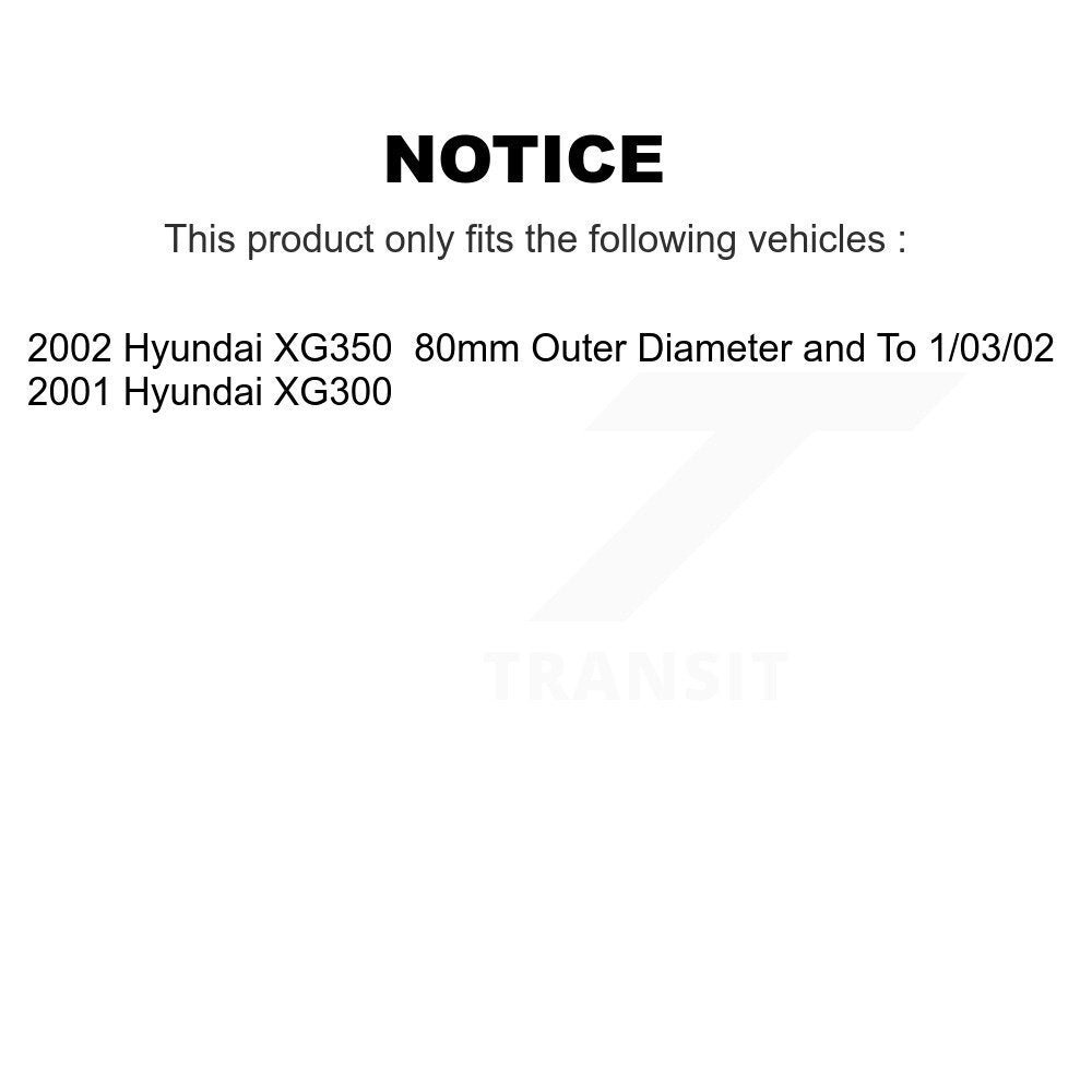 Wheel Bearing And Hub Assembly Front Rear Kit For Hyundai XG350 XG300