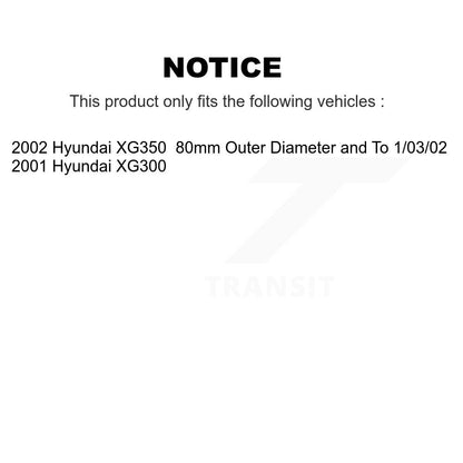 Wheel Bearing And Hub Assembly Front Rear Kit For Hyundai XG350 XG300