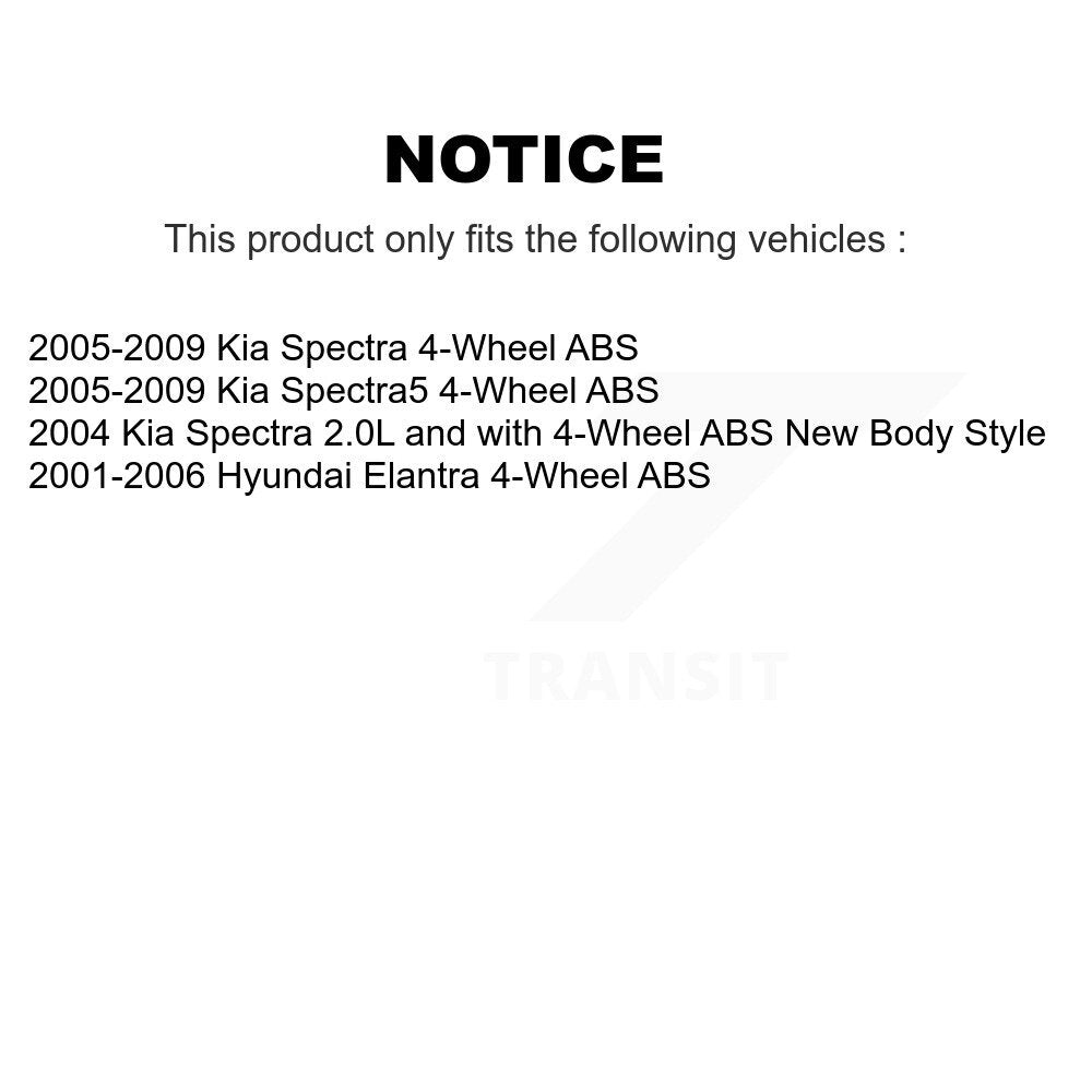 Wheel Bearing And Hub Assembly Front Rear Kit For Hyundai Elantra Kia Spectra