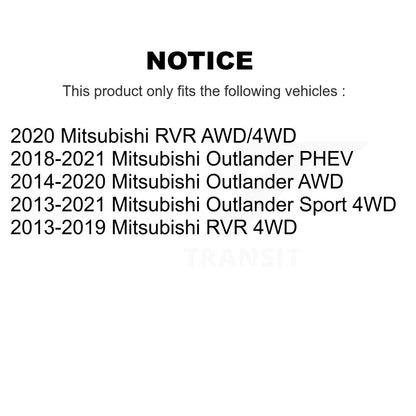 Wheel Bearing And Hub Assembly Front Rear Kit For Mitsubishi RVR Outlander PHEV