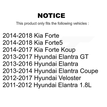 Wheel Bearing Hub Assembly Front Rear Kit For Hyundai Elantra Kia Forte GT Coupe