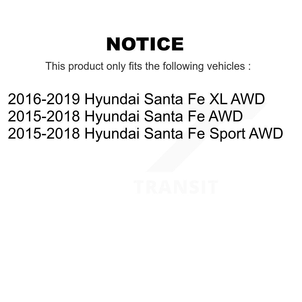 Wheel Bearing & Hub Assembly Front Rear Kit For Hyundai Santa Fe Sport XL AWD