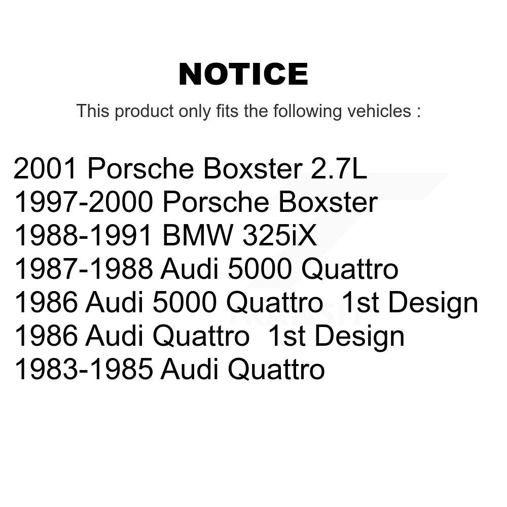 Wheel Bearing Front Rear Kit For Porsche Boxster BMW 325iX Audi Quattro 5000