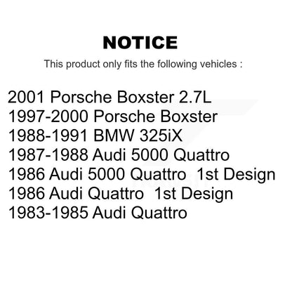 Wheel Bearing Front Rear Kit For Porsche Boxster BMW 325iX Audi Quattro 5000