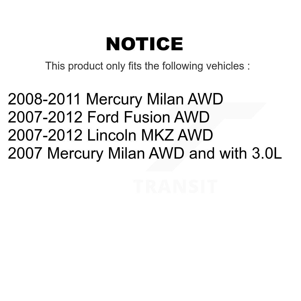 Wheel Bearing Front Rear Kit For Ford Fusion Lincoln MKZ Mercury Milan