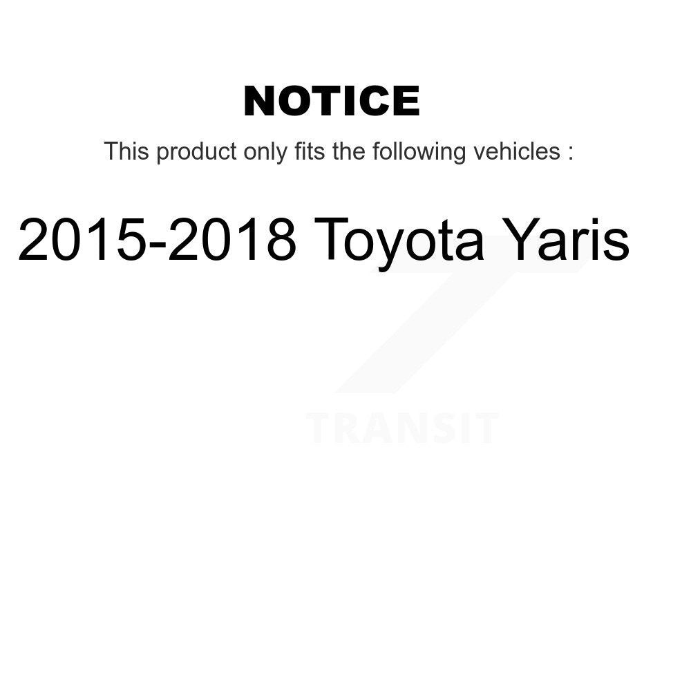 Wheel Bearing And Hub Assembly Rear Pair For 2015-2018 Toyota Yaris