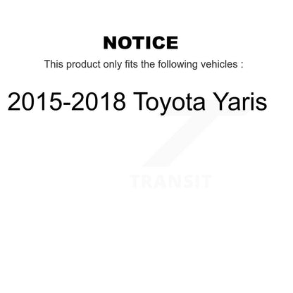 Wheel Bearing And Hub Assembly Rear Pair For 2015-2018 Toyota Yaris