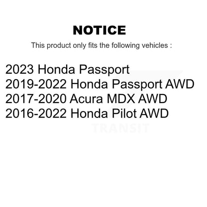 Wheel Bearing And Hub Assembly Rear Pair For Honda Pilot Acura MDX Passport