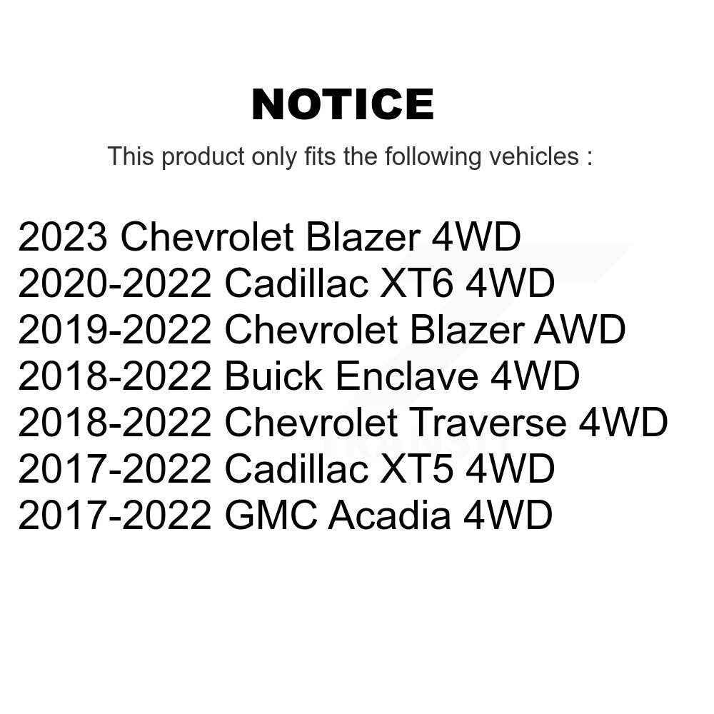 Wheel Bearing & Hub Assembly Front Rear Kit For Chevrolet Cadillac XT5 Traverse