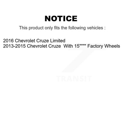 Wheel Bearing & Hub Assembly Front Rear Kit For Chevrolet Cruze Limited