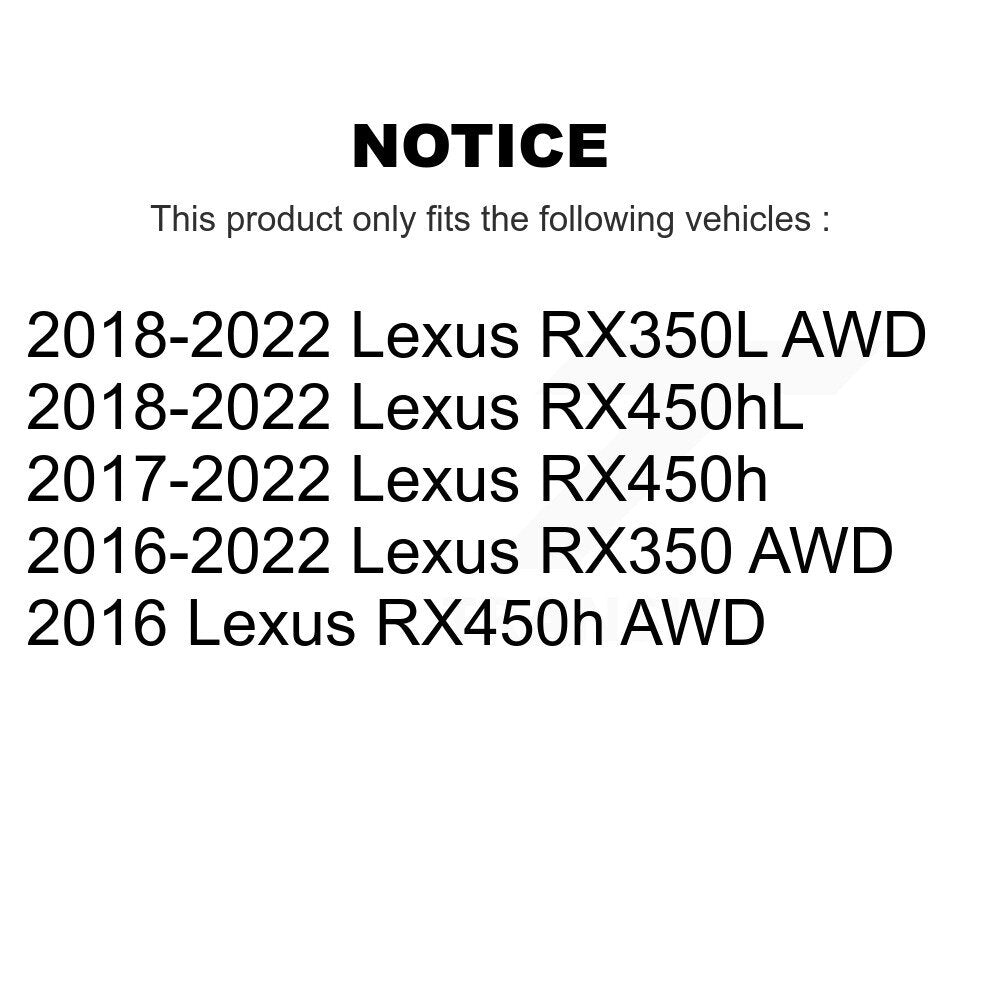 Wheel Bearing Hub Assembly Front Rear Kit For Lexus RX350 RX450h RX350L RX450hL