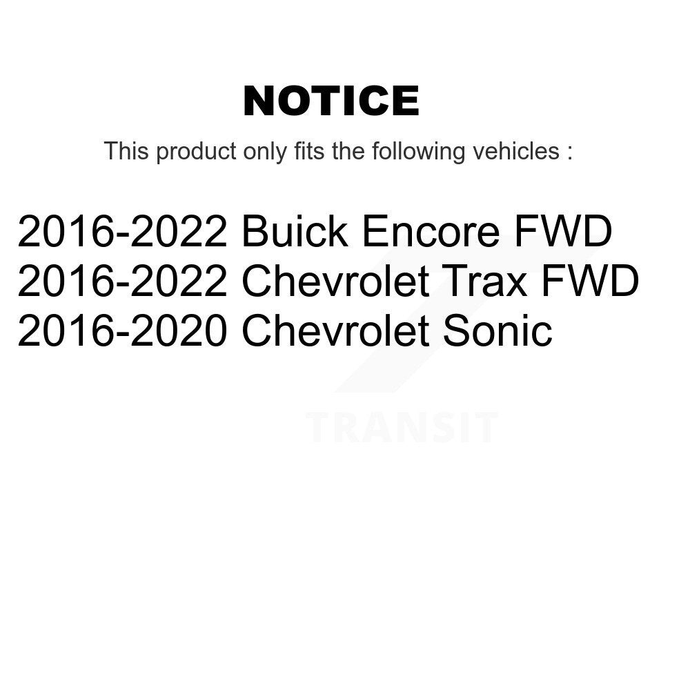 Wheel Bearing Hub Assembly Front Rear Kit For Buick Encore Chevrolet Trax Sonic
