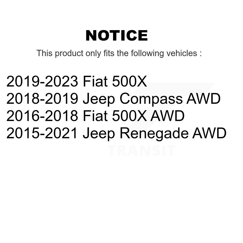 Wheel Bearing & Hub Assembly Front Rear Kit For Jeep Compass Renegade Fiat 500X