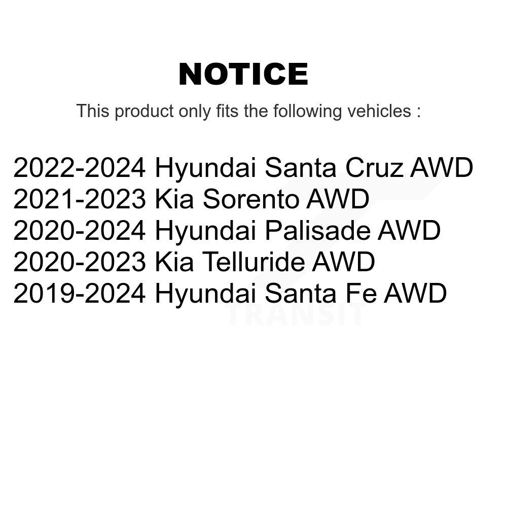 Wheel Bearing Hub Assembly Front Rear Kit For Hyundai Santa Fe Kia Palisade Cruz
