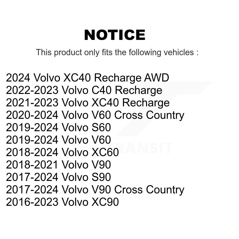 Wheel Bearing Hub Assembly Front Pair For Volvo XC60 XC90 XC40 Recharge S60 V60