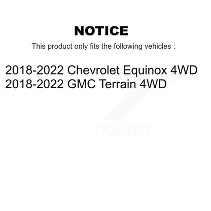 Wheel Bearing And Hub Assembly Rear Pair For Chevrolet Equinox GMC Terrain 4WD