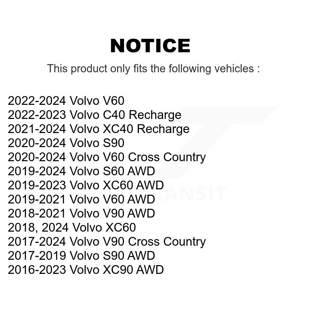Wheel Bearing & Hub Assembly Rear Pair For Volvo XC60 XC90 XC40 Recharge S60 V60