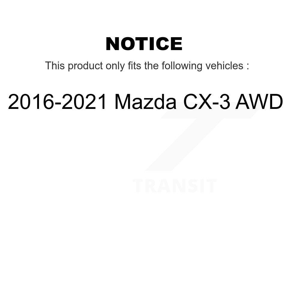 Wheel Bearing And Hub Assembly Rear Pair For 2016-2021 Mazda CX-3 AWD