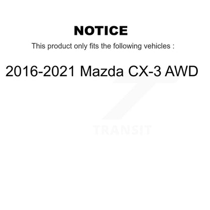 Wheel Bearing And Hub Assembly Rear Pair For 2016-2021 Mazda CX-3 AWD