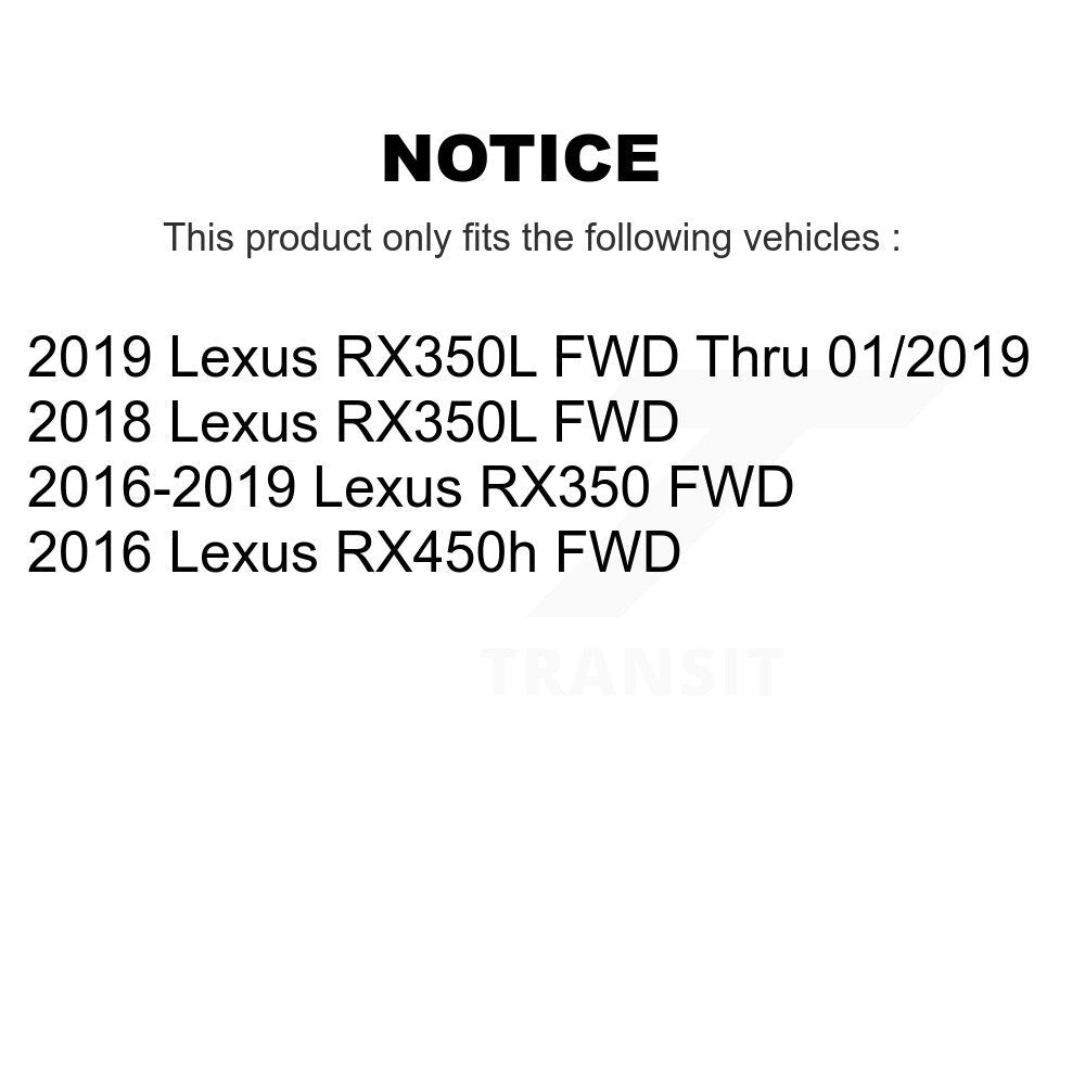 Wheel Bearing & Hub Assembly Front Rear Kit For Lexus RX350 RX350L RX450h FWD