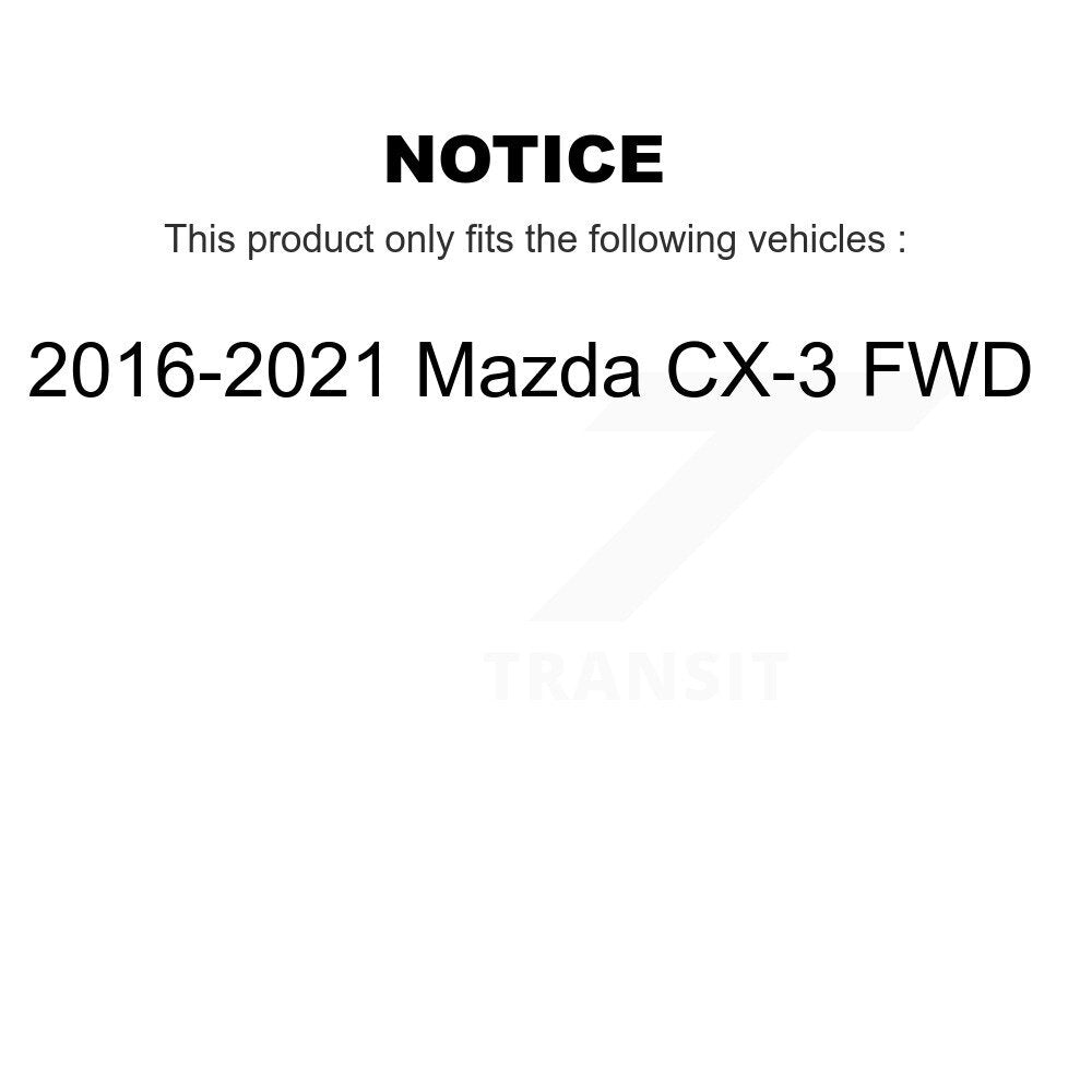 Wheel Bearing & Hub Assembly Front Rear Kit For 2016-2021 Mazda CX-3 FWD