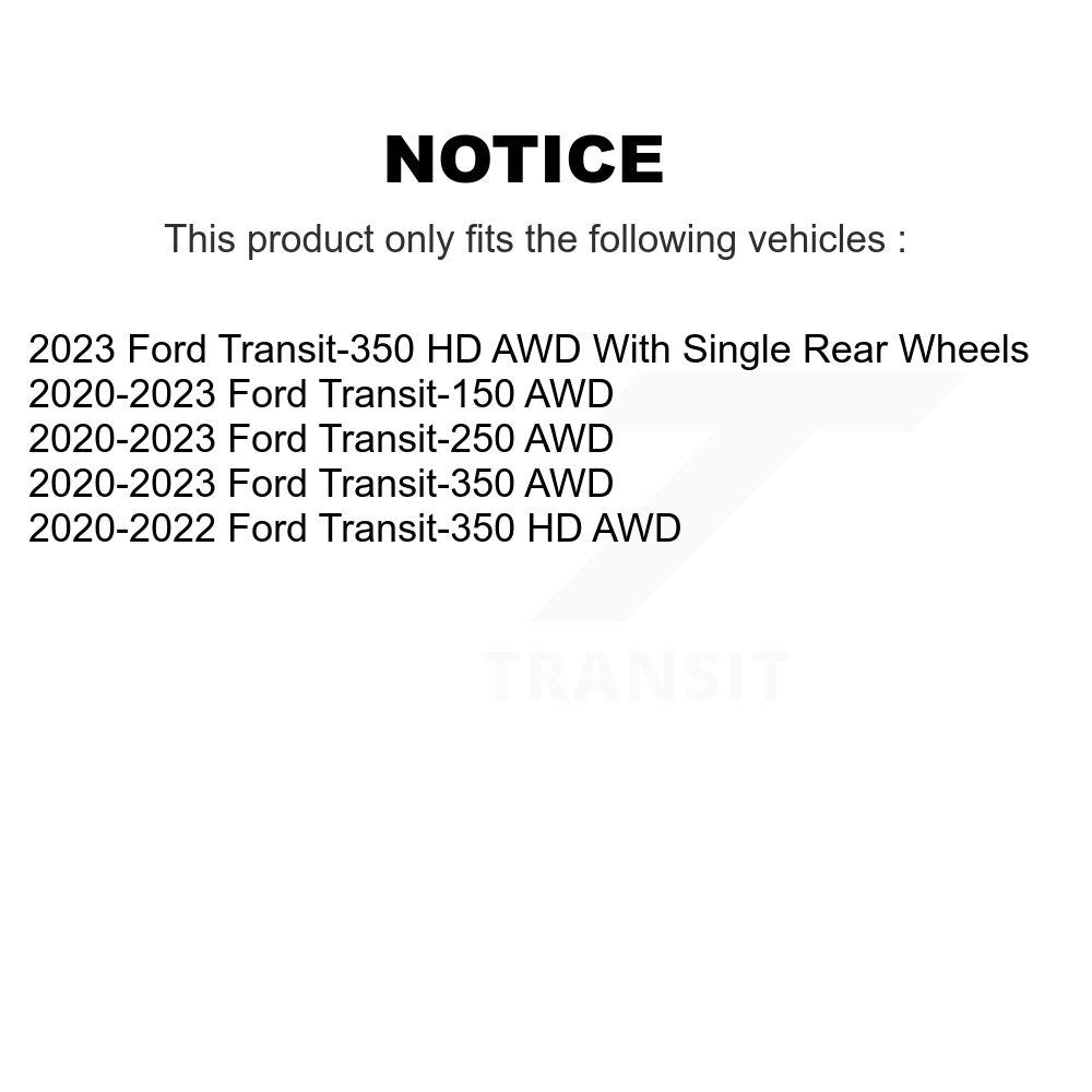 Wheel Bearing & Hub Assembly Front Pair For Ford Transit-250 Transit-350 HD AWD