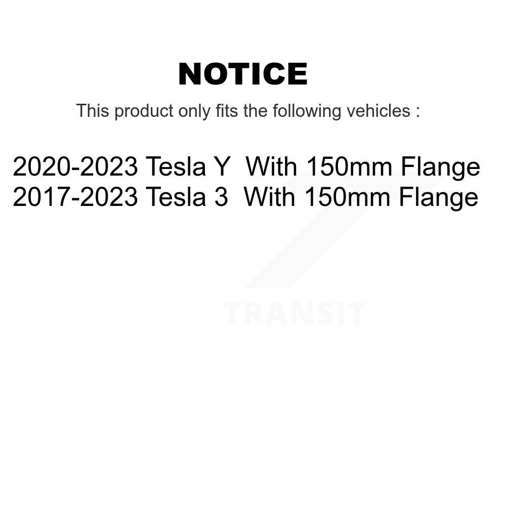 Wheel Bearing And Hub Assembly Rear Pair For Tesla 3 Y With 150mm Flange