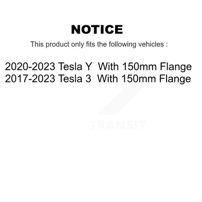 Wheel Bearing And Hub Assembly Rear Pair For Tesla 3 Y With 150mm Flange