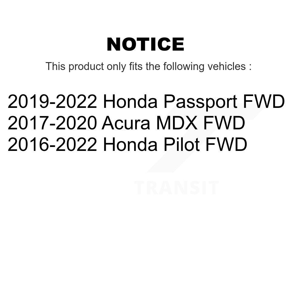 Wheel Bearing And Hub Assembly Rear Pair For Honda Pilot Acura MDX Passport FWD