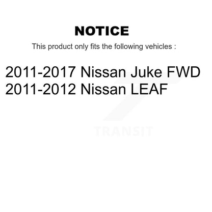 Wheel Bearing And Hub Assembly Rear Pair For Nissan Juke LEAF