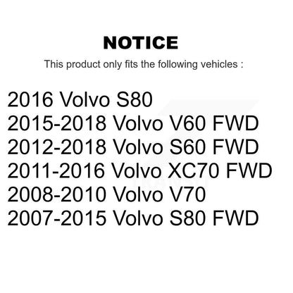 Wheel Bearing And Hub Assembly Rear Pair For Volvo S60 XC70 V60 S80 V70
