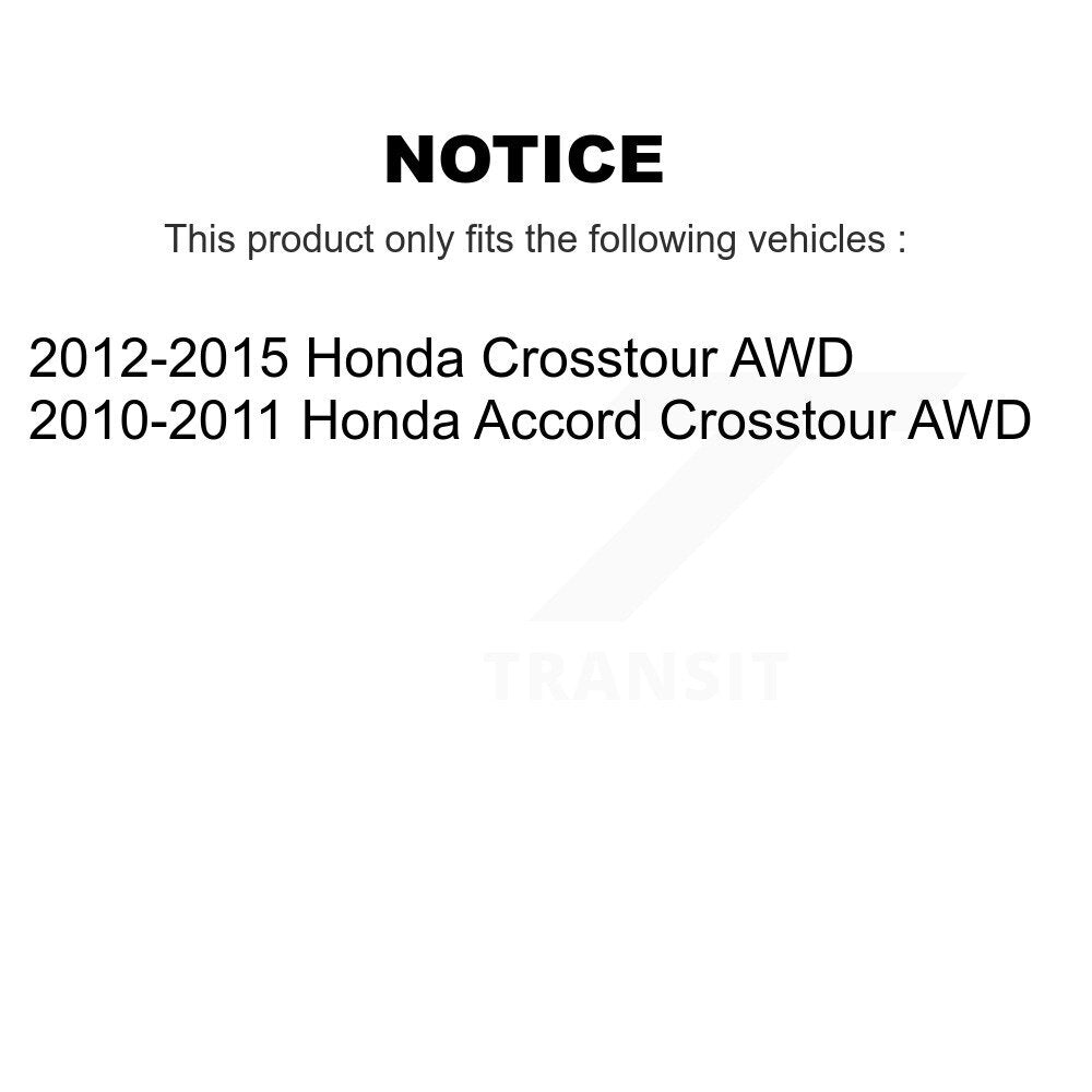 Wheel Bearing And Hub Assembly Rear Pair For Honda Accord Crosstour AWD