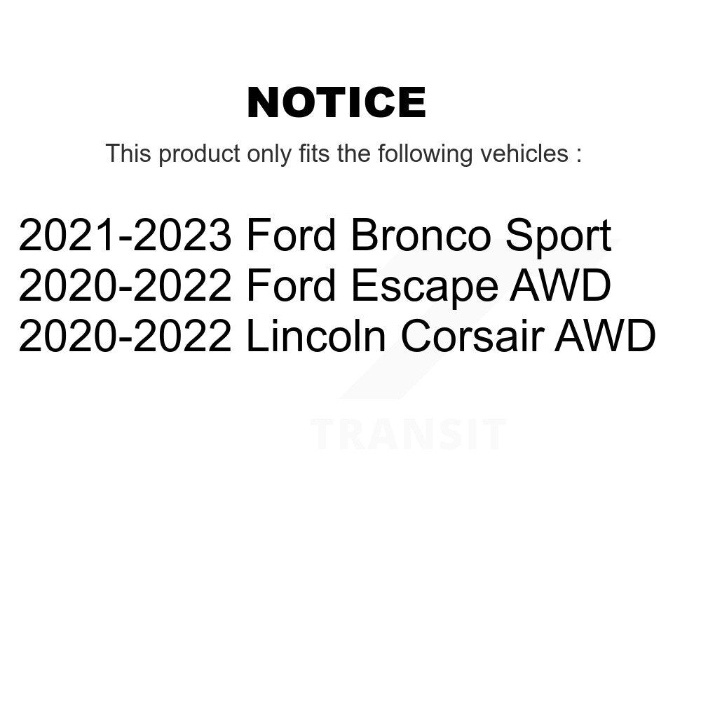 Wheel Bearing And Hub Assembly Rear Pair For Ford Escape Bronco Sport Lincoln