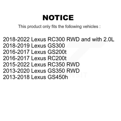 Wheel Bearing & Hub Assembly Front Rear Kit For Lexus GS350 RC350 RC300 GS450h