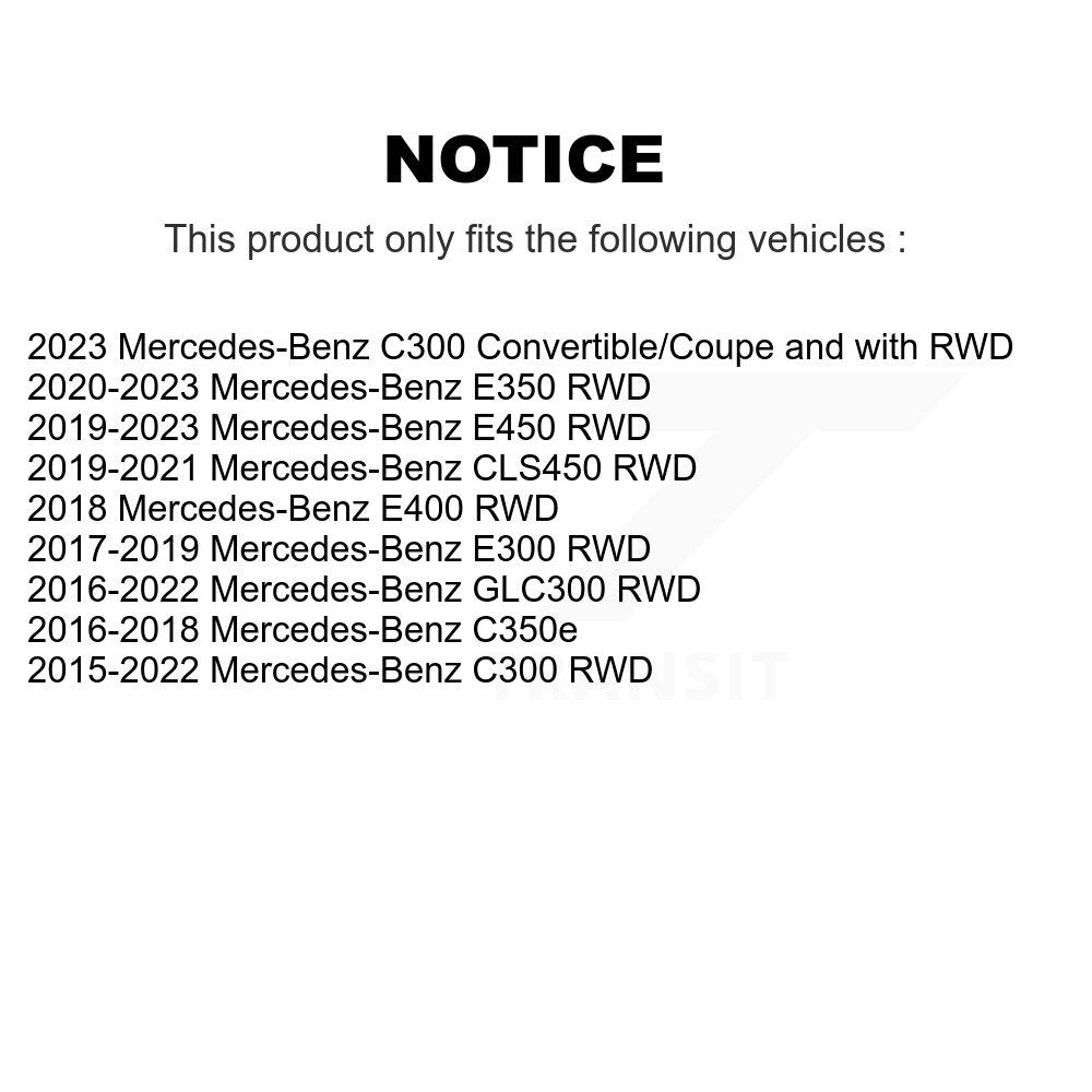 Wheel Bearing & Hub Assembly Front Pair For Mercedes-Benz GLC300 C300 E450 E400