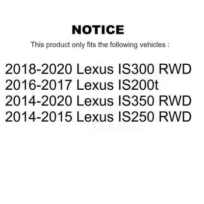 Wheel Bearing And Hub Assembly Front Pair For Lexus IS350 IS250 IS300 IS200t