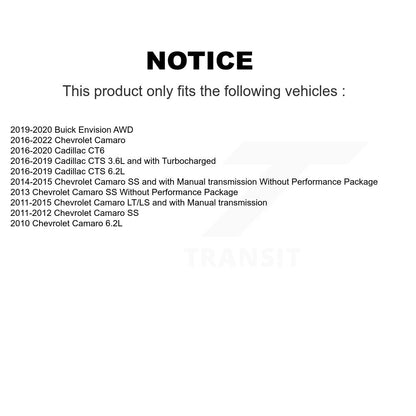 Wheel Bearing Hub Assembly Rear Pair For Chevrolet Camaro Buick Envision CTS CT6