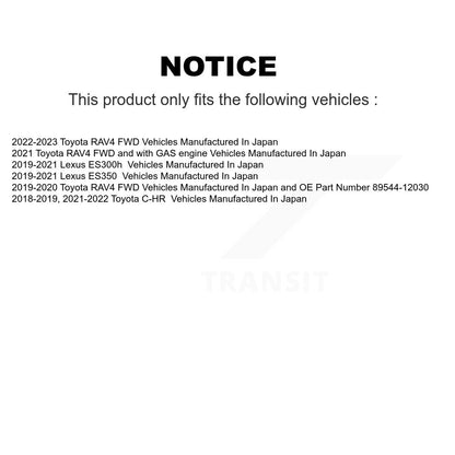 Wheel Bearing And Hub Assembly Rear Pair For Toyota RAV4 C-HR Lexus ES350 ES300h